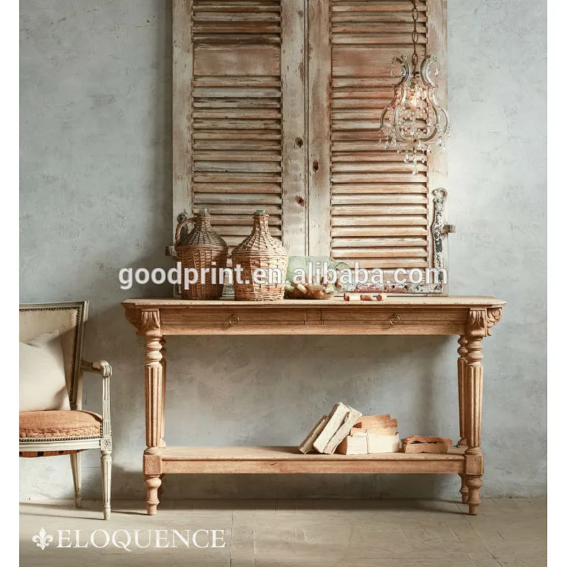 Vintage French Country furniture living room side table
