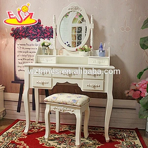 2018 New design wooden vanity table solid wooden youth vanity table best design wooden vanity table W08H057