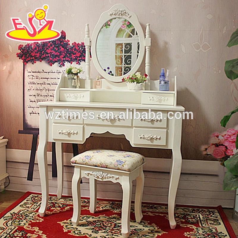 2018 New design wooden vanity table solid wooden youth vanity table best design wooden vanity table W08H057