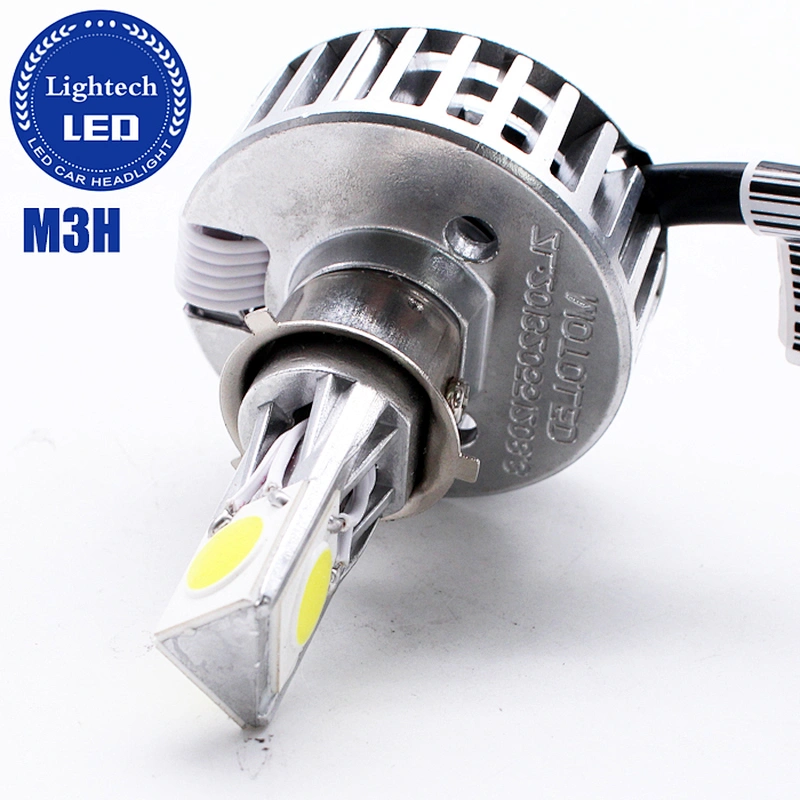 Lightech Wholesale M3H motorcycle Headlight 3 faces 360 30W Super Bright High Low Headlights for motorcycles