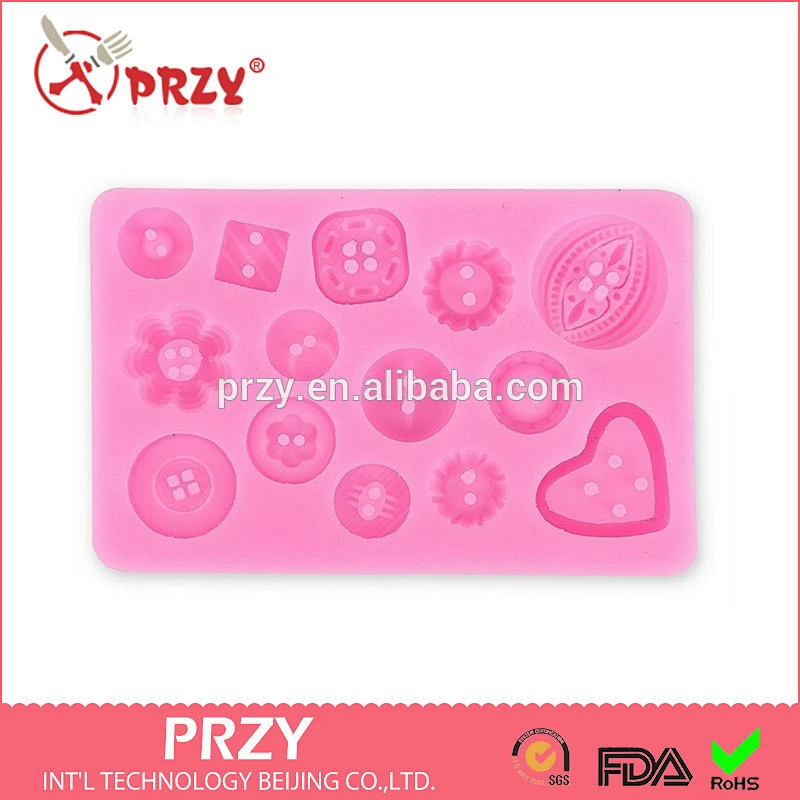 Button fondant cake decoration silicone molds