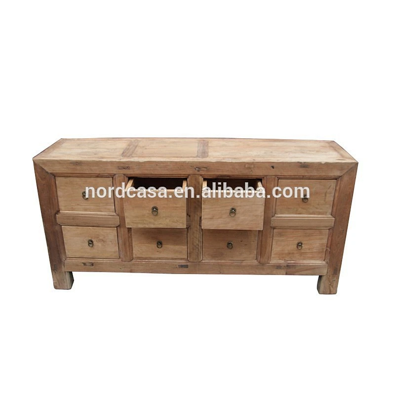 China style wooden cabinet living room pine wood storage cabinet antique storage cabinetwith drawers