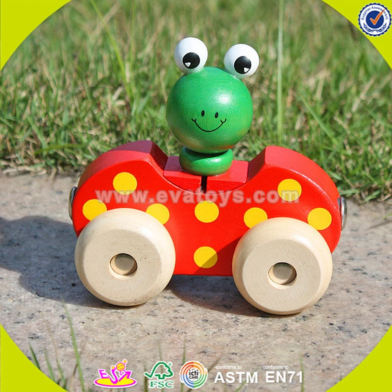 wholesale wooden animal car toy, lovely wooden animal car toy, popular wooden animal car toy W04A141