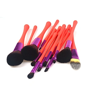 Wholesale makeup tools 9pcs professional brush custom logo blush face powder brush set