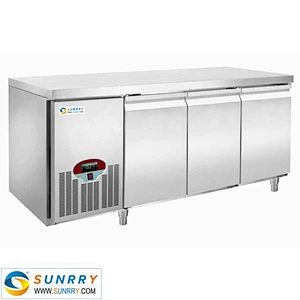 CE approved stainless steel refrigerator work table for sale (SY-RT480L SUNRRY)