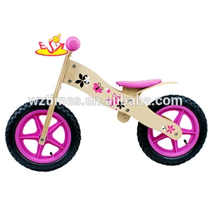 Wholesale most popular Wholesale most popular wooden pink balance bicycle for children used in home and outdoor W16C094