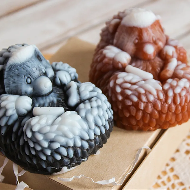 Hedgehog shape silicone mold for soap