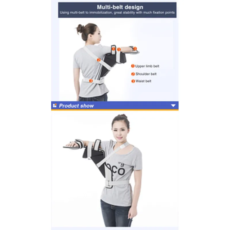 Post-operative adjustable shoulder abduction Brace support with CE/FDA/ISO 13485 Certification
