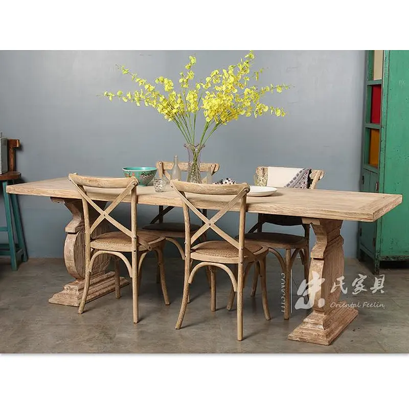 2018 wholesale furniture china reclaimed wood furniture rustic wood dining table outdoor dining table