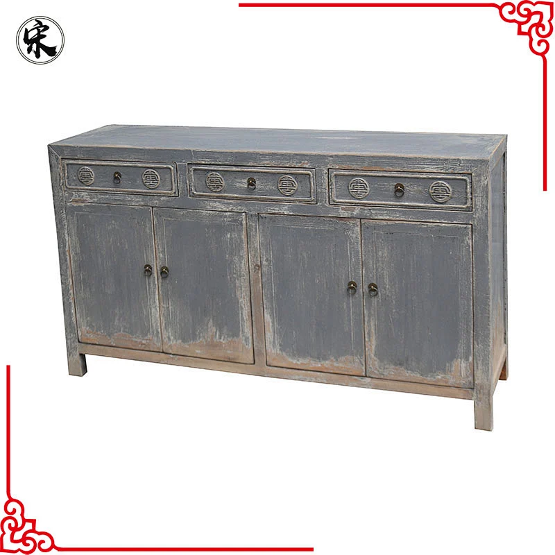 wholesale chinese antique reproduction drawer storage buffet cabinet furniture