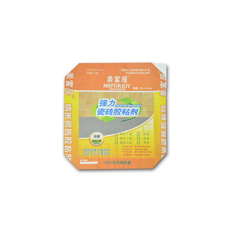 Custom 20kg kraft paper valve bag packaging for ceramic tile glue, putty powder