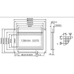 128 * 64 graphics LCD 12864 LCM cheap LCD display module