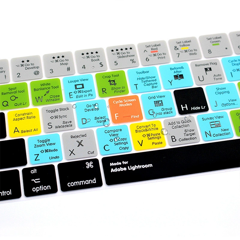 Lightroom Hot key Keypad Cover Ultra- thin key silicone key cover Skins For macbook pro skin Keyboard Protector