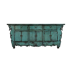 chinese oriental old painted lacquered storage sideboard furniture