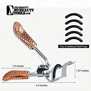 Gold stainless steel heated longer eyelash curler