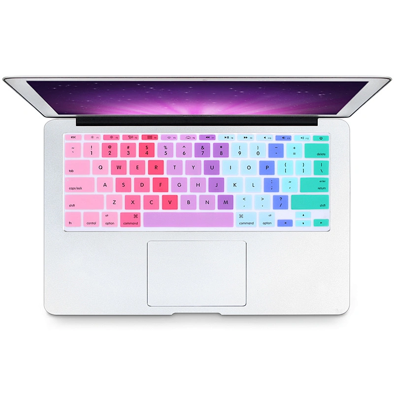 English Silicone Rainbow Keyboard Protector custom silicone keyboard cover for Macbook Air 11 for mackbook pro keyboard cover