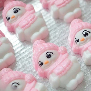Cute Snowman christmas series silicone mold for soap and candles making