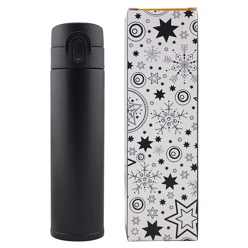 New Style Colorful Smart 400 ml Vacuum Cup Stainless Steel Vacuum Flask Creative Water Bottle