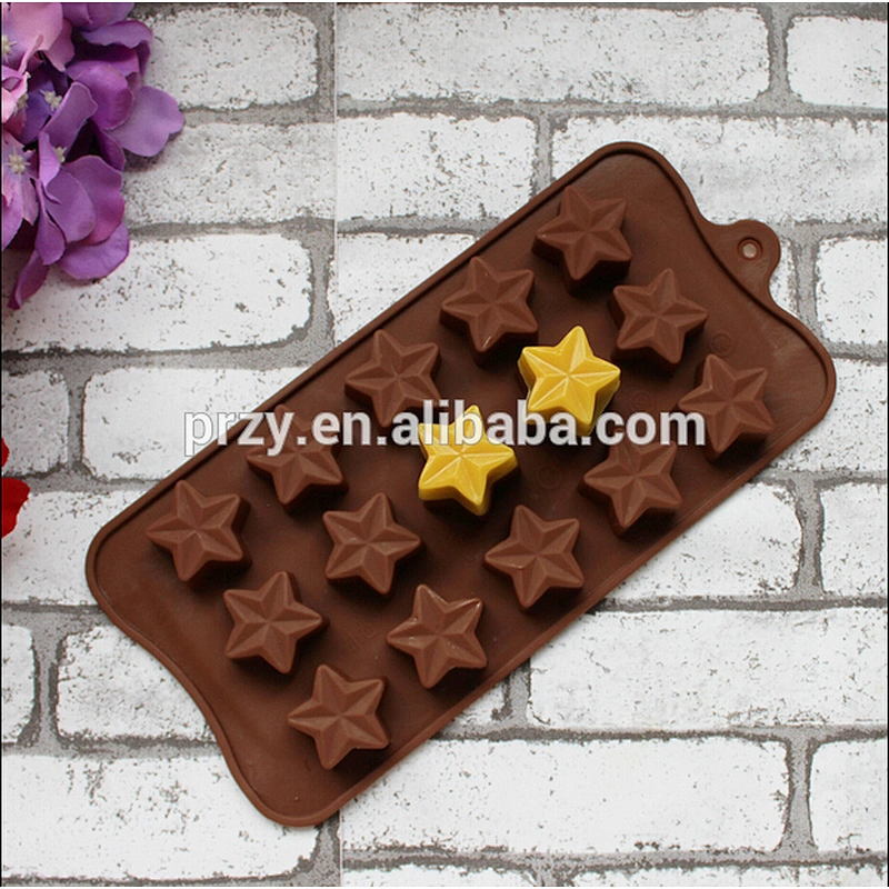 PRZY PR329 wholesale star shaped silicone chocolate mould