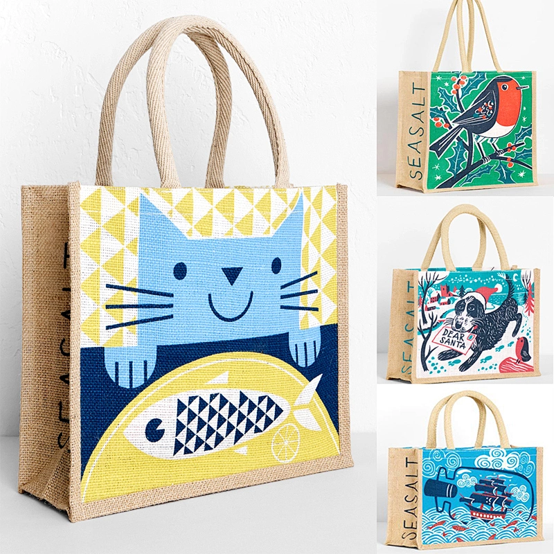 ZheJiang High quality waterproof jute bag custom eco friendly shopping bag printing burlap tote bag