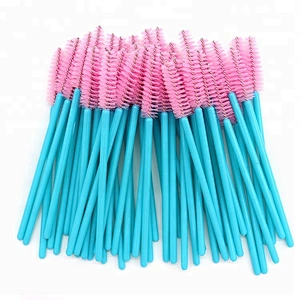 private label 120pcs disposable eyelash extension brush mascara wands lashes makeup brush applicator for eyelash extensions