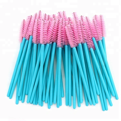 private label 120pcs disposable eyelash extension brush mascara wands lashes makeup brush applicator for eyelash extensions
