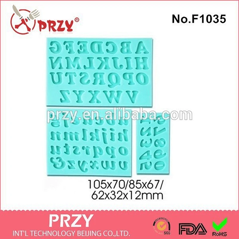 Silicone Fondant Letters Mold,Ice Mold,Chocolate Mold