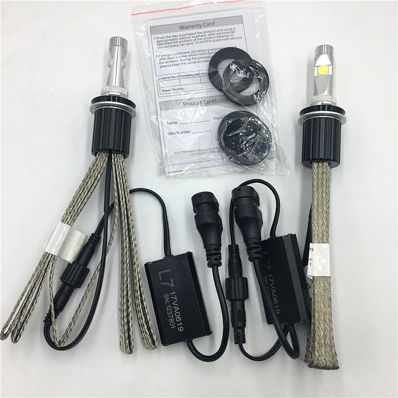 HB3 HB4 H10 H11 Fog Light  High Quality L7 H7 6600lm Xhp70 Led Headlight H1
