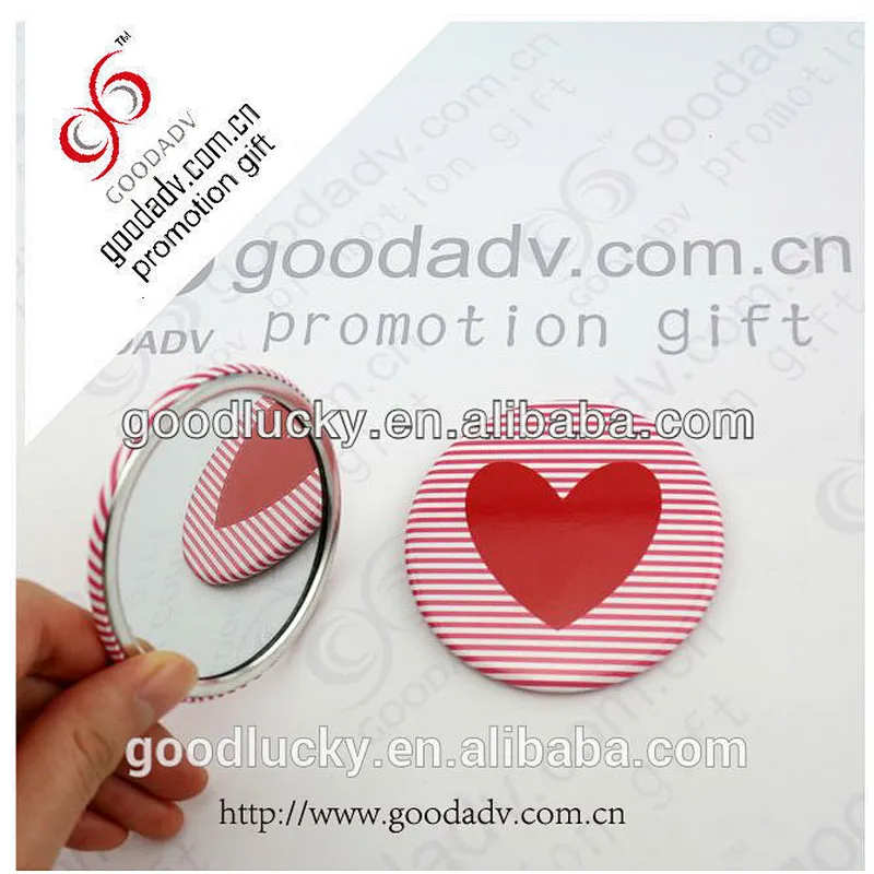 58 70 75MM mini pocket round tin mirror