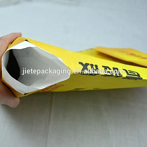 flat square bottom glue kraft paper bag with valve 20kg