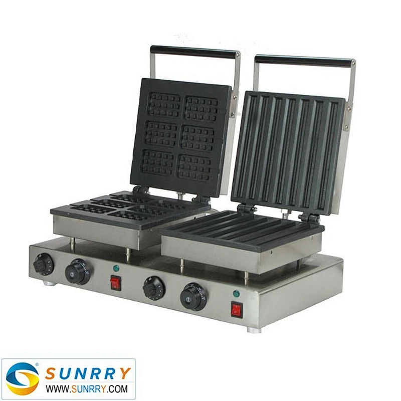 Electric industrial waffle machine hot cake maker square and cylinder food making machine