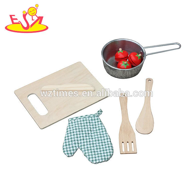Spielküchenspielzeug der Großhandelspädagogischen Kinder hölzernes wunderbares hölzernes Spielküchenspielzeug W10C280