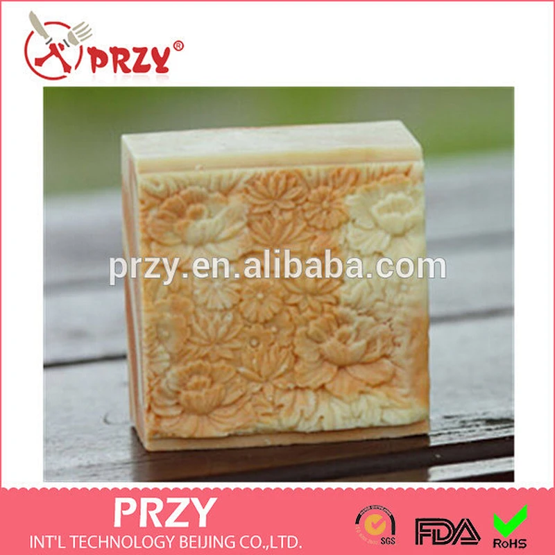 Flower Garden Log Mold Rectangular soap mold square silicone soap molds
