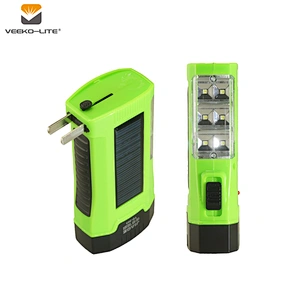 2018 HOT SELLING 2 IN 1 800MAH LEAD-ACID RECHARGEABLE SOLAR SENSOR PLASTIC FLASHLIGHT