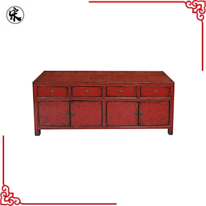 chinese antique lacquer oriental buffet tv cabinet stand furniture