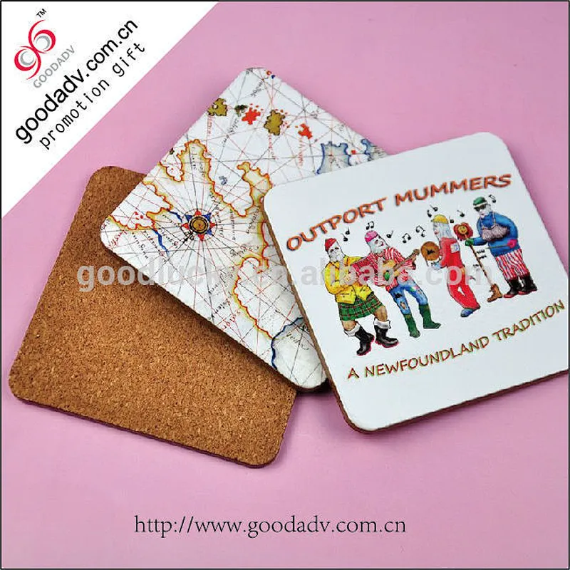 2015 Best selling promotion gift souvenir wooden drink coaster