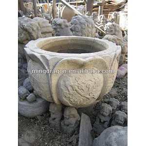 Chinese Antique Outdoor Garden Stone Trough