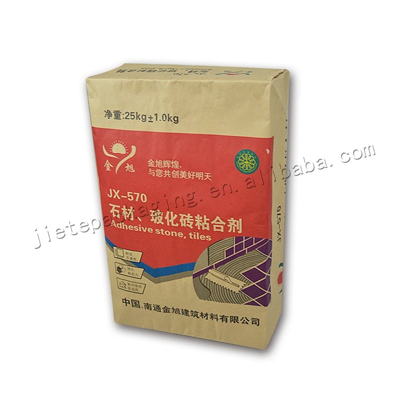 Multilayer kraft paper with PE lining stand up cement paper flexo printing cement bag