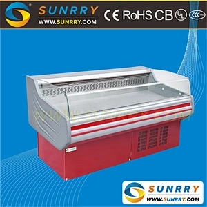 Hot sale supermarket refrigerator for meat freezer showcase with air cooling system (SUNRRY SY-FMS2000W)