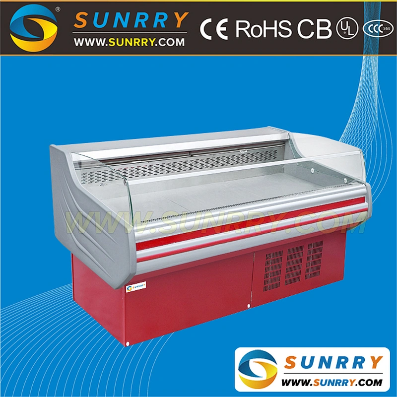 Hot sale supermarket refrigerator for meat freezer showcase with air cooling system (SUNRRY SY-FMS2000W)