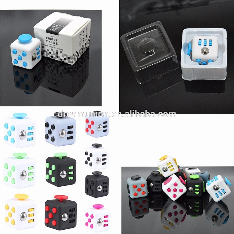 Magic Fidget Toys Cube Anxiety Stress Relief Focus 6-Sided Gift For Adults Child ADHD