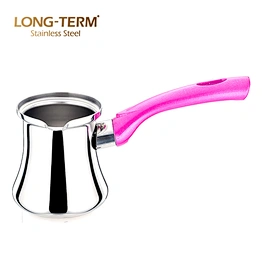 Latest Design Turkish Stainless Steel S/S 201 Milk Pot With Pink Bakelite Handle