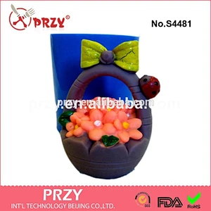 Flower basket silicone mold for soap ,3D basket candle mold , decorative handmade mold