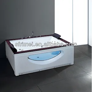 SPA Whirlpool Massage  Bathtub Tempered Glass Hot Tub For 2 Persons