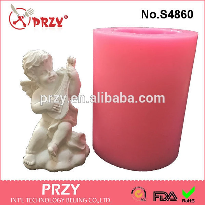 silicone angel baby mold for soap DIY Cupid soap mold silicone rubber mold