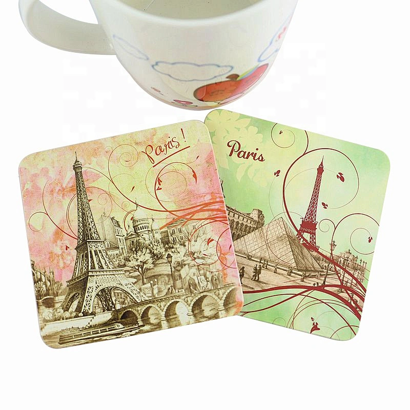 Factory Sell Square Wine Glass Coaster,Pattern Drink Coaster