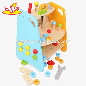 Wholesale funny kids wooden tools table toy for exercising hand skill W03D062