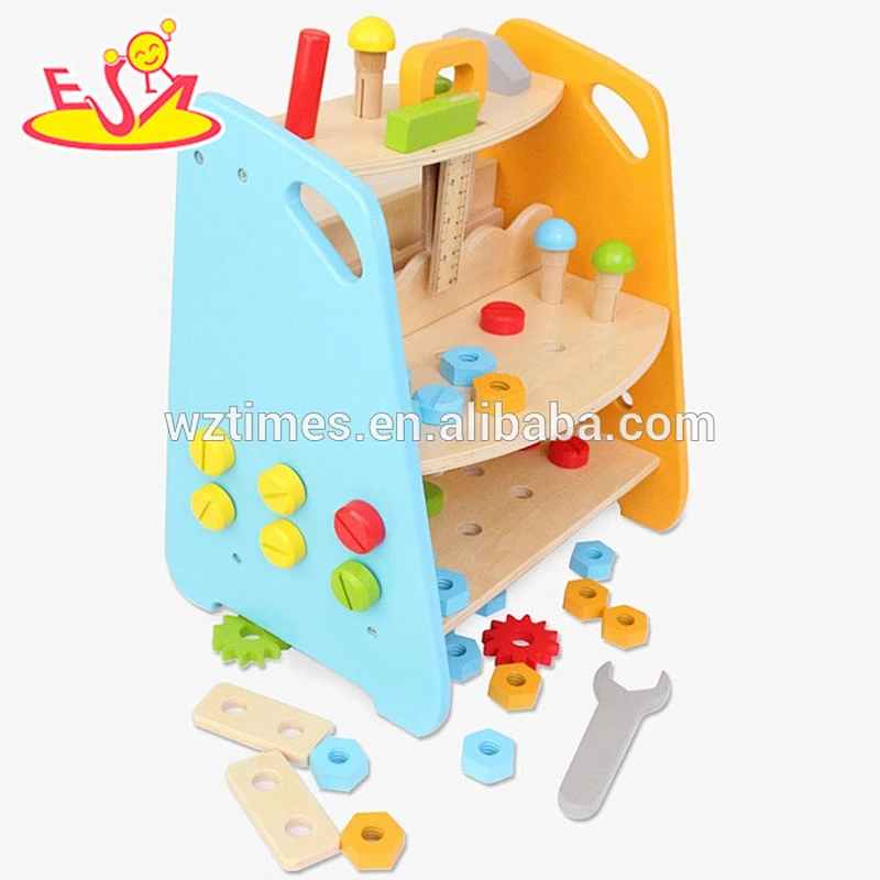 Wholesale funny kids wooden tools table toy for exercising hand skill W03D062