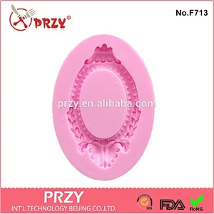 2015 hotsale Photo frame cake decor silicone cake mold