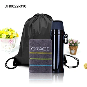 Outdoor Mountaineering Travel Running Cycling Sporting Goods Backpack and Bottle Towel Set Factory Directly Wholesale